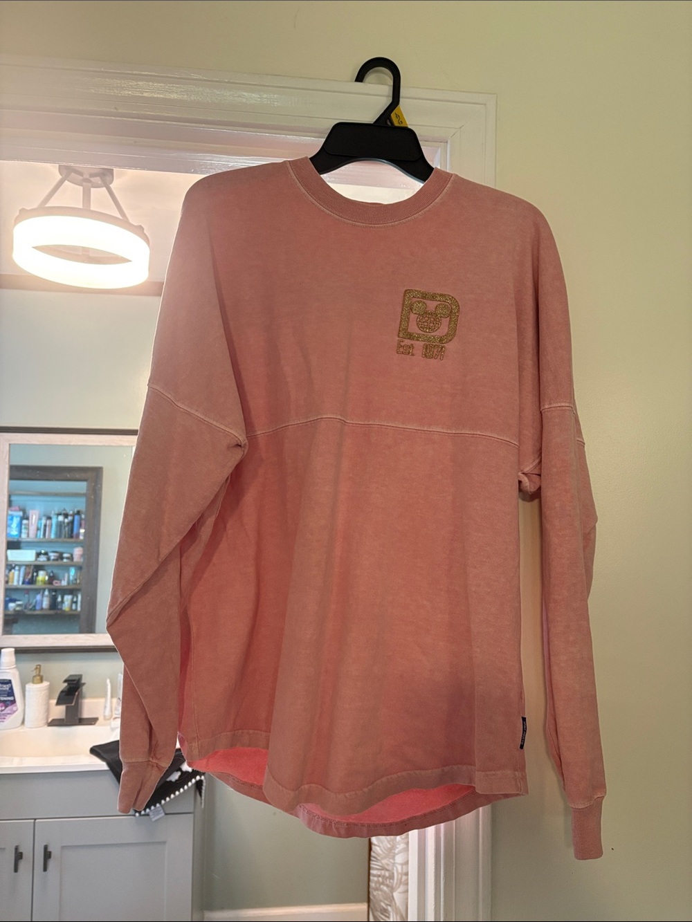 Disney Long Sleeve Crewneck Top - Dusty Rose